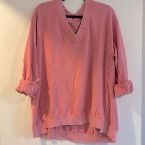 Aerie oversized v neck crew